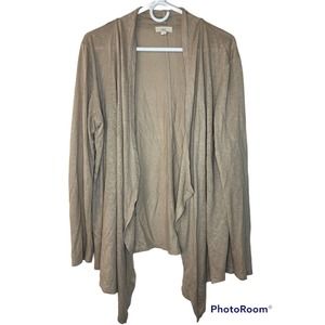 Waterfall Cardigan Ladies Womens 12 Linen FALL LIghtweight Oatmeal Ecru Beige
